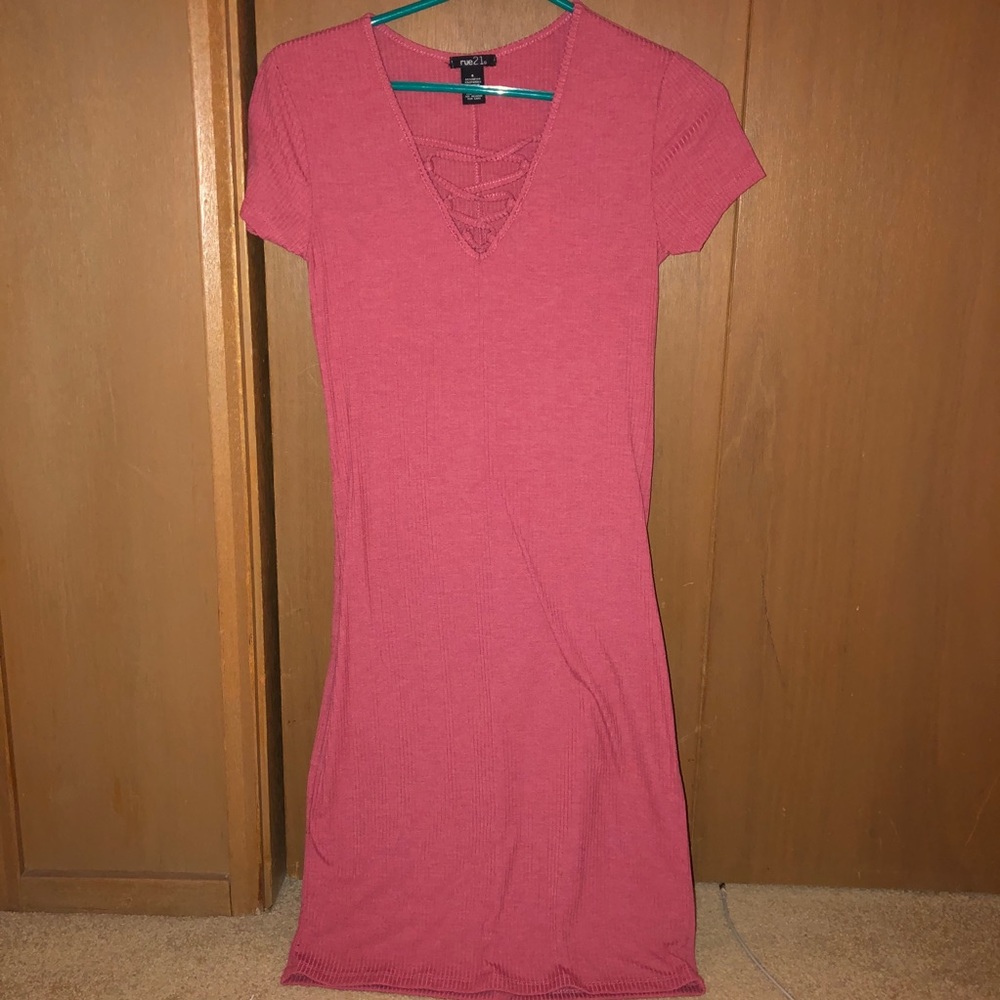 Pink long dress